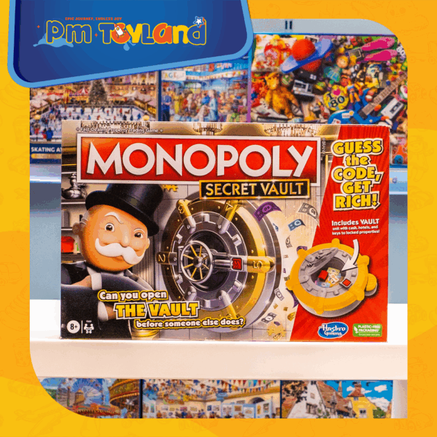 Monopoly Secret Vault Board Game, Family Board Game for 2-6 Players