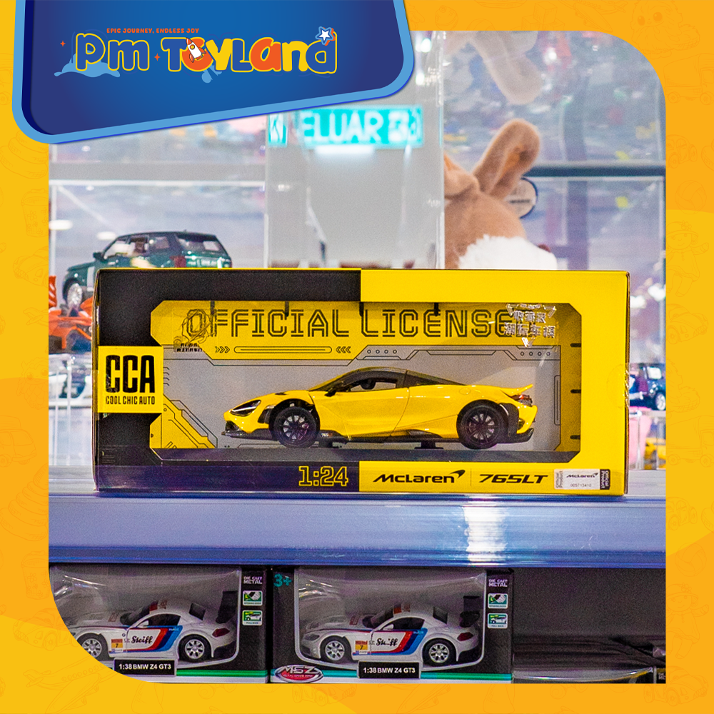 CCA 1:24 Scale for Mclaren 765LT Supercar Model - Yellow