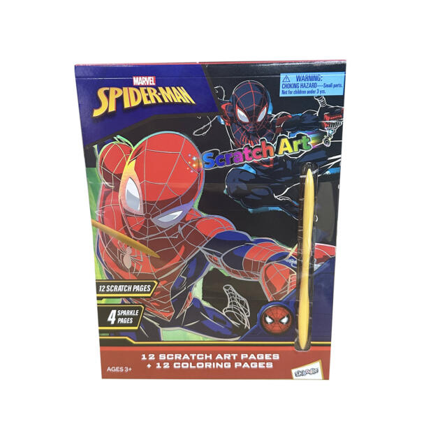 Spider Man Scratch Art