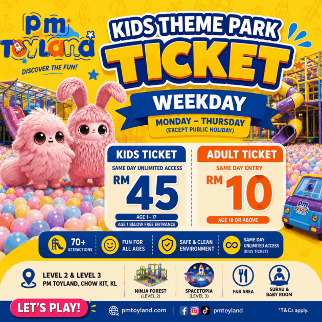 (Weekday) PM Toyland Admission Ticket