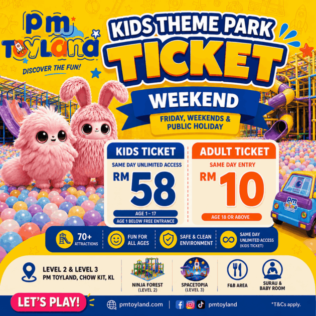 (Weekend) PM Toyland Admission Ticket