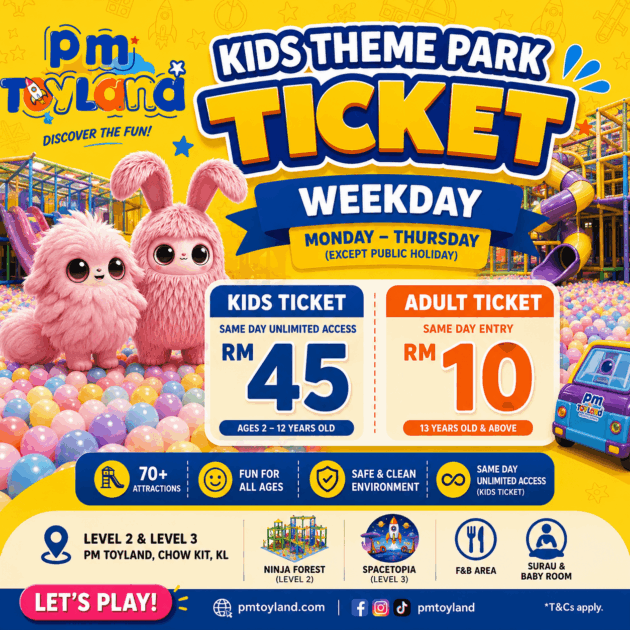 PM Toyland Admission Ticket (Weekday)