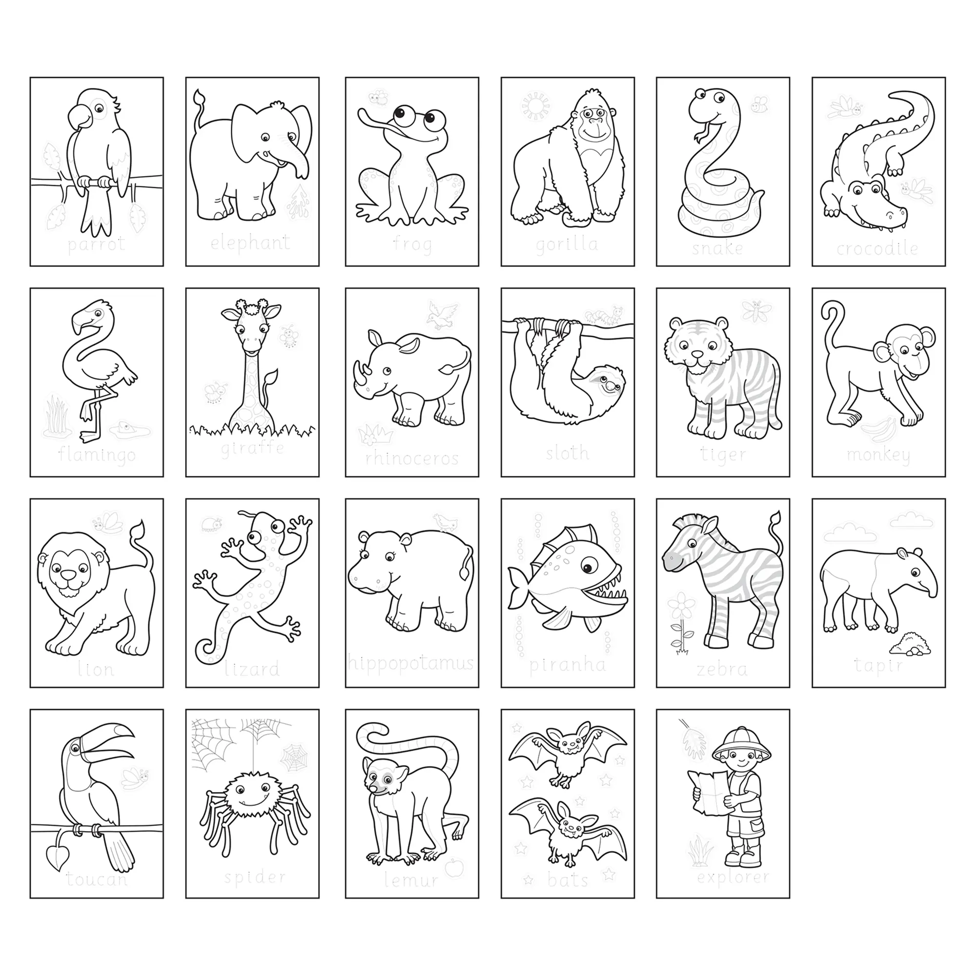 COLOURING BOOK - JUNGLE - Image 2
