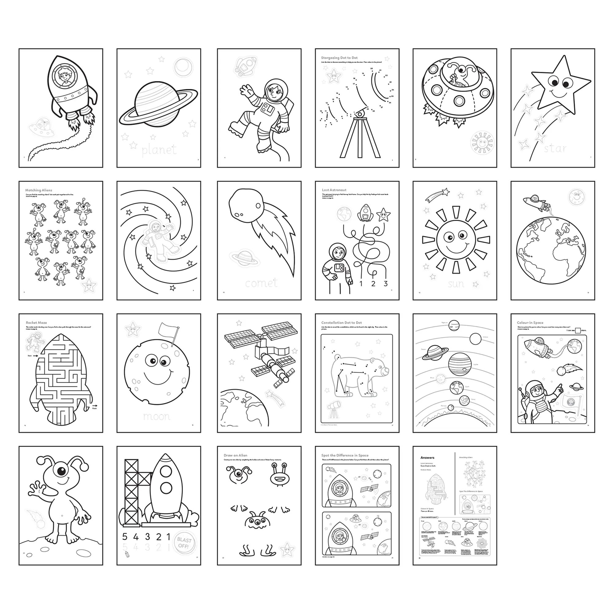 COLOURING BOOK - OUTER SPACE - Image 2