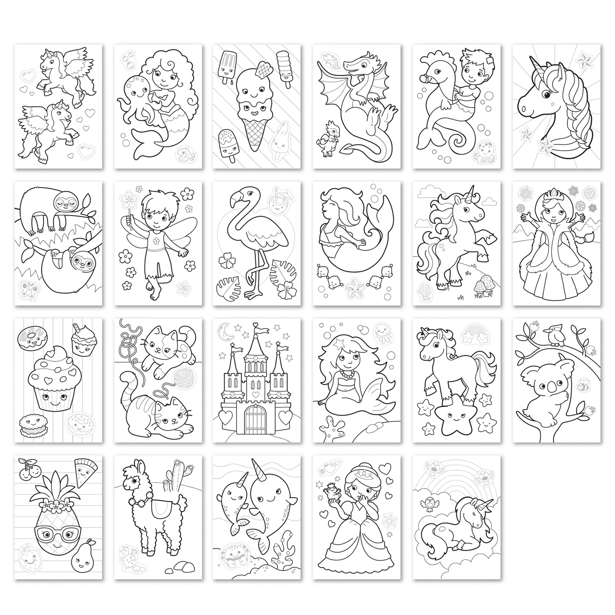 COLOURING BOOK - UNICORNS MERMAIDS - Image 2