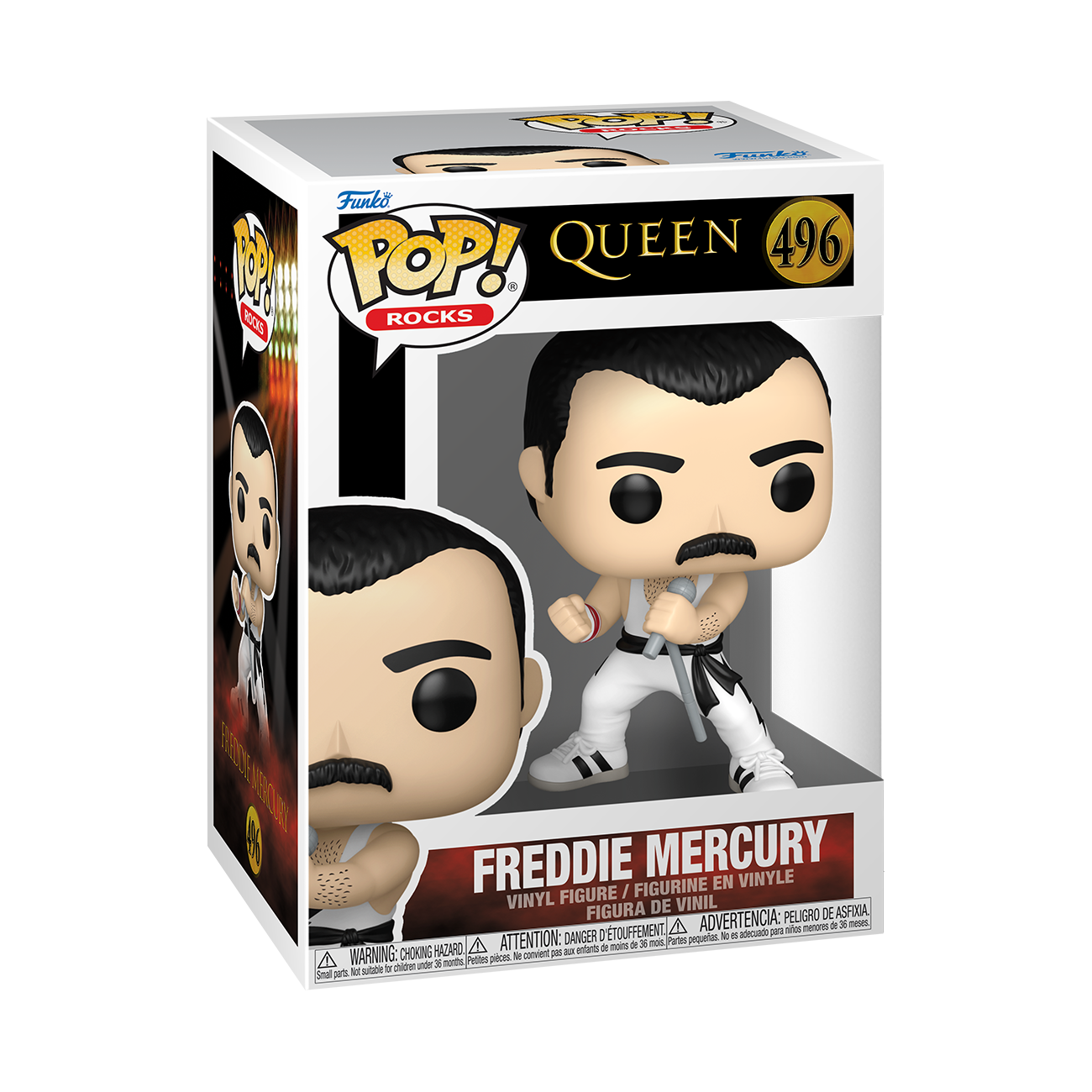 75373POP ROCKS: QUEEN- F. MERCURY(WHT SINGLET) - Image 2