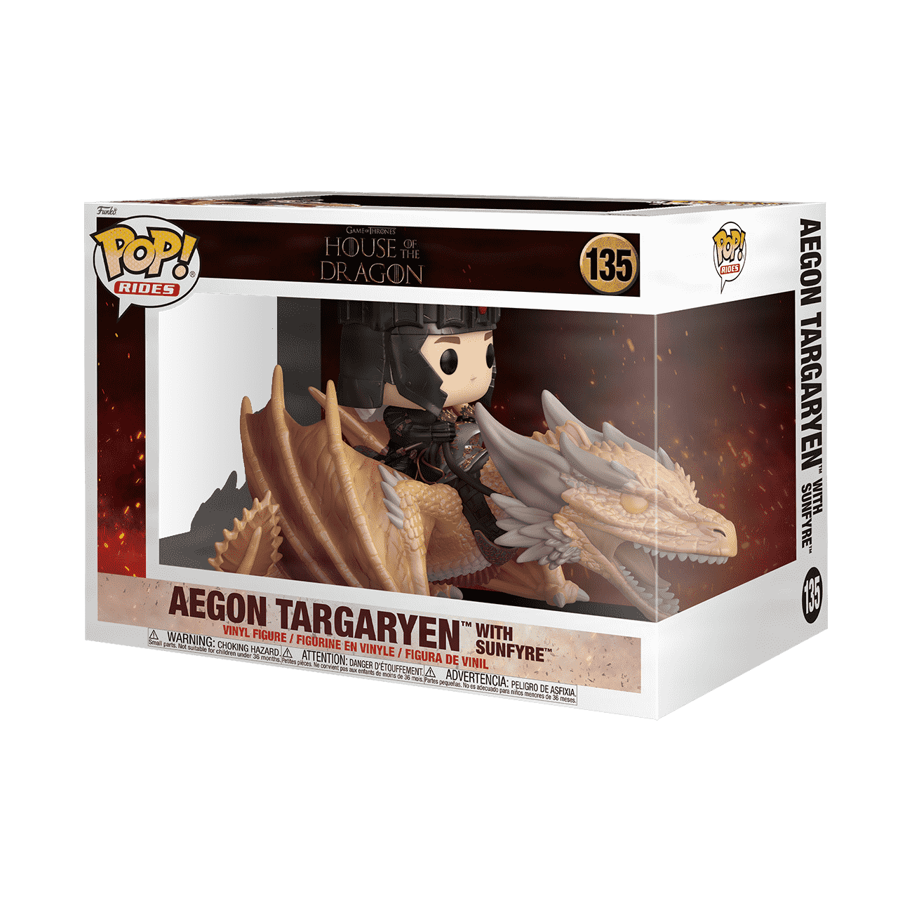 83460POP RIDES: HOTD S4 - AEGON TARGARYEN W/SUNFYRE - GRADE A - Image 2