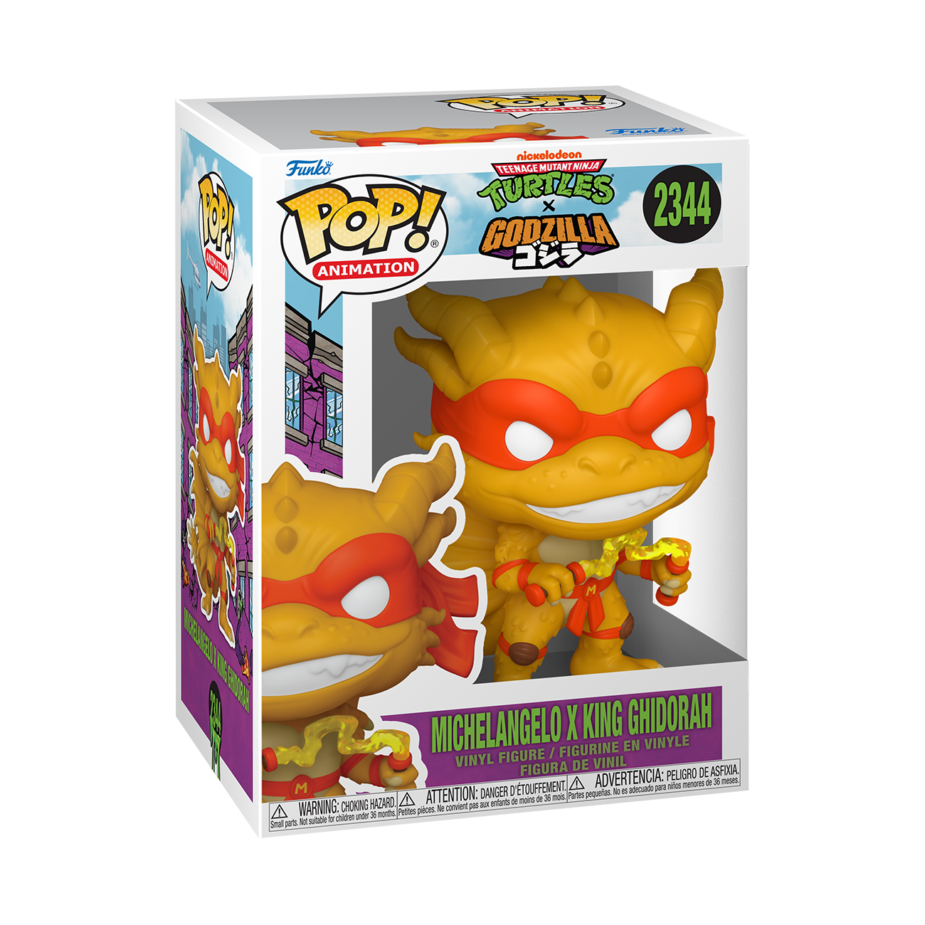 90586POP ANIMATION: GDZTMNT- MICHELANGELOXGHIDORAH - Image 2